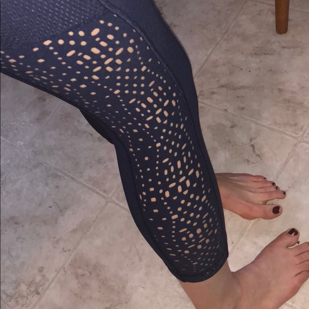 Laser cut Navy Leggings!